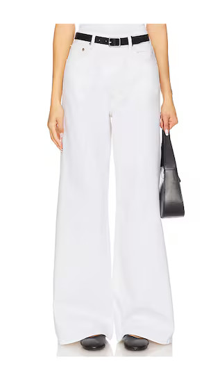 AGOLDE Dame High Rise Wide Leg Jeans in White. - size 34 | Revolve Clothing (Global)
