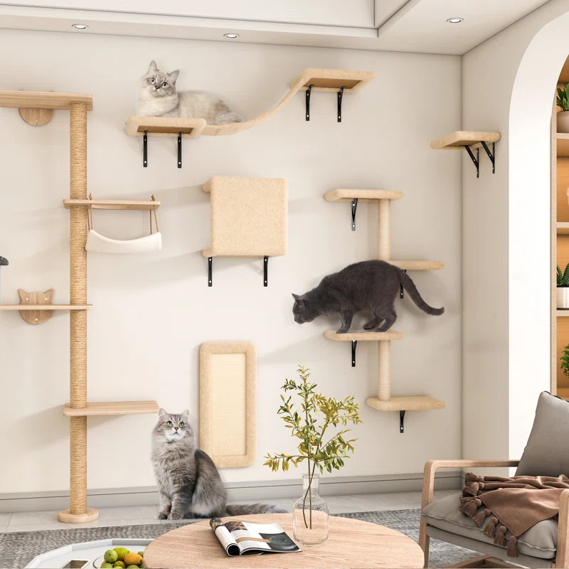 Damyanti Wall-mounted Cat Tree Shelf 6 - Pieces | Wayfair North America