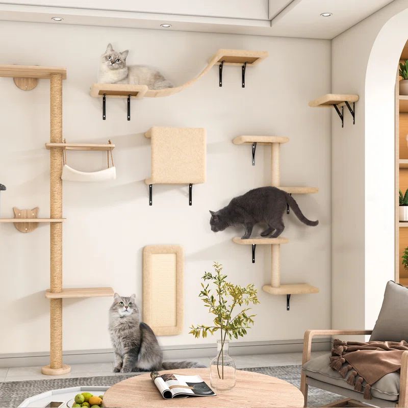 Damyanti Wall-mounted Cat Tree Shelf 6 - Pieces | Wayfair North America