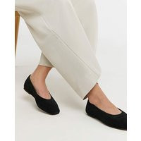 Classic Suede Ballerinas Wide Black Suede - JD Williams - Size: 6 | JD Williams (UK)