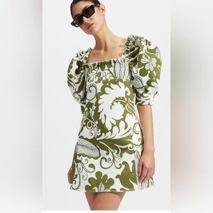 LA DoubleJ Green and White Mini Dress | Poshmark