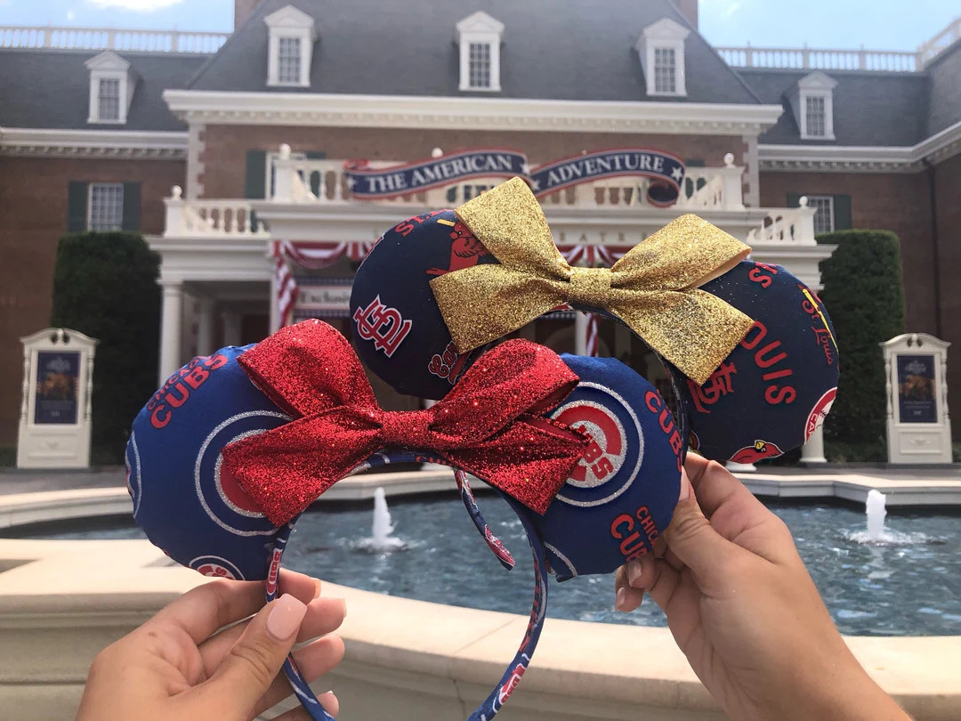 Chicago Cubs or St. Louis Cardinals Baseball Mickey Ears Headband L Fun for the Disney Parks - Et... | Etsy (US)