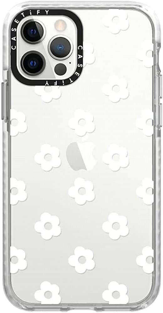 CASETiFY Impact Case for iPhone 12/12 Pro - Ditsy Daisies - White - Clear Frost | Amazon (US)