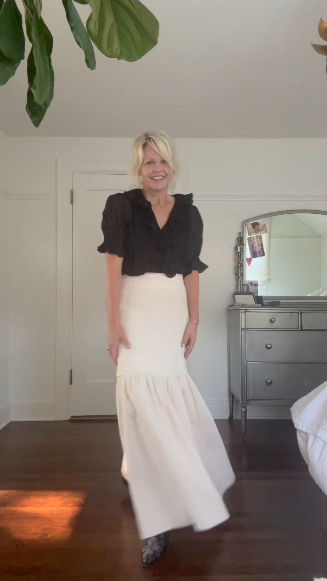 What wear when your twins graduate - 8pm ceremony outside ❤️❤️

Skirt is a 4 and shirt is medium 

#LTKVideo #LTKShoeCrush #LTKOver40