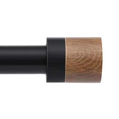 Curtain Rods, Adjustable Window Curtain Rods With Imitation Wood Grain Finials,Heavy Duty Decorative Drapery Rod | Wayfair North America