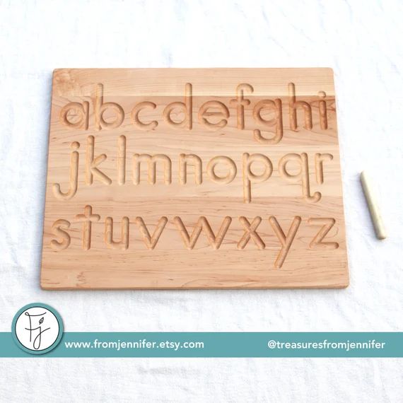 Printed Alphabet Wood Tracing Board from Jennifer - Etsy | Etsy (US)