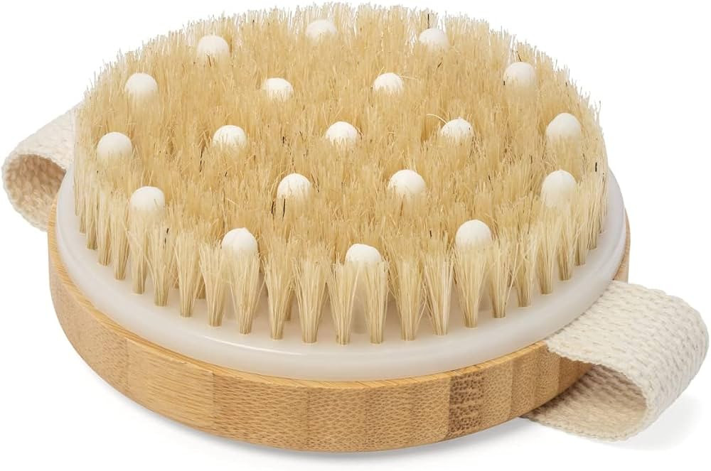CSM Dry Body Brush - Natural Bristle Exfoliating Brush for Skin Renewal, Lymphatic Support and Ci... | Amazon (US)