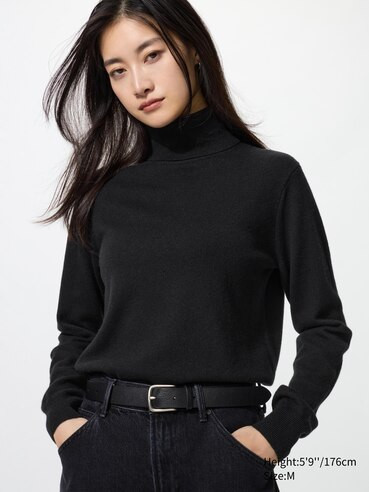 WOMEN'S 100% CASHMERE TURTLENECK SWEATER | UNIQLO AU | Uniqlo Australia