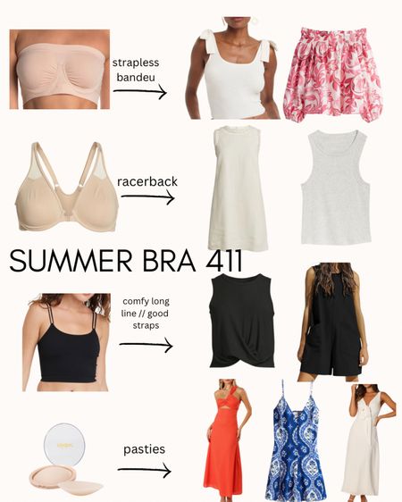 The 411 on the 4 bras you need for summer! Obviously sports bra and normal everyday bras are a given 🤍 I am all about the comfy bandeu with lots of support for summer. Comfy + do the job. Racerback is my most worn style in the summer! And the colsie Target one is perfect with the viral Amazon romper. 

#LTKStyleTip #LTKFindsUnder50 #LTKFindsUnder100