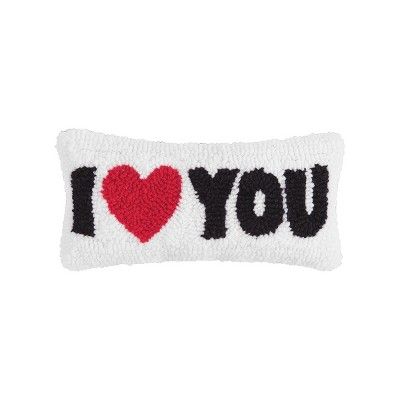 C&F Home 6" x 12" I Heart You Petite Hooked Valentine's Day Throw Pillow | Target