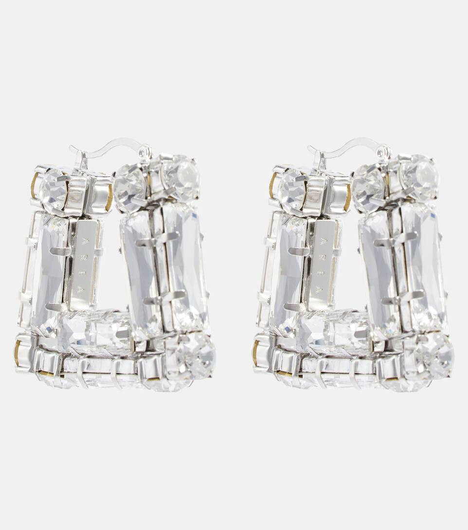 Crystal-embellished square hoop earrings | Mytheresa (US/CA)