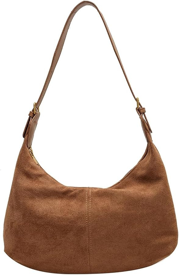 KARRESLY Suede Hobo Bags for Women Leather Slouchy Shoulder Handbag Office Fall Suede Purse Tote ... | Amazon (US)