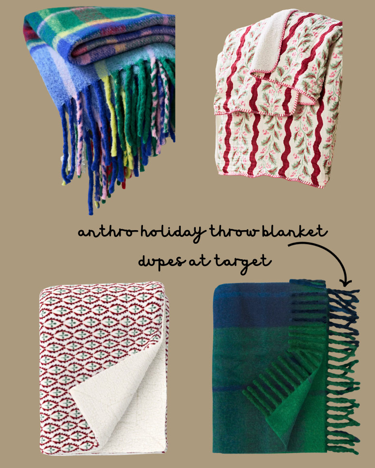 love anthropologie throw blankets, but sometimes they are not in the budget. target has some great dupes this season and both are so soft!

holiday decor, holiday season, holiday decorating, throw blankets, plaid throw blanket, target style, anthro style, home decor, sale alert, on sale 
 

#LTKCyberWeek #LTKGiftGuide #LTKHoliday
