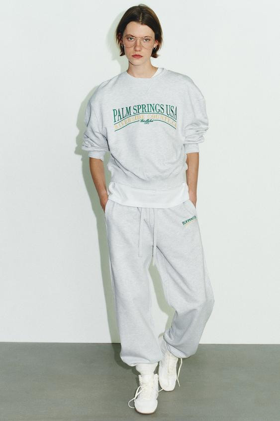 COTTON SLOGAN SWEATSHIRT | Zara UK