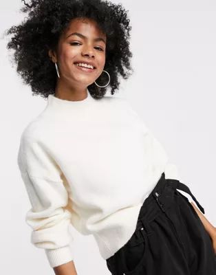 & Other Stories mock neck jumper in off white | ASOS | ASOS (Global)