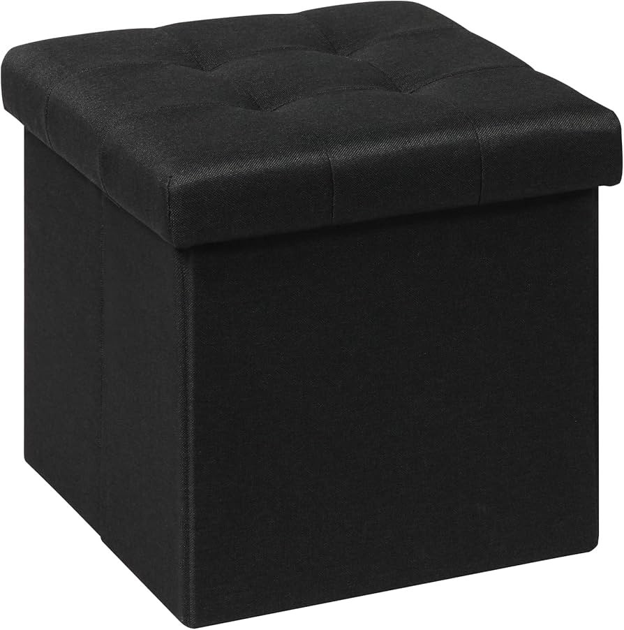 B FSOBEIIALEO Storage Ottoman Cube, Storage Chest Folding Ottomans Footrest for Living Room Seat,... | Amazon (US)