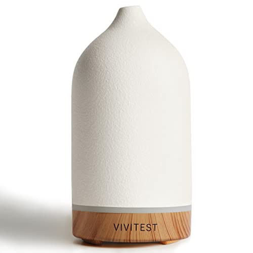 VIVITEST 200ML Ceramic Essential Oil Diffuser,Stone Essential Oil Diffuser,Ultrasonic Aromatherapy Diffusers for Home | Amazon (US)
