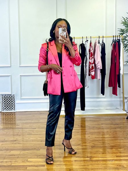@WalmartFashion Valentine’s Day outfit inspo. Love the fit and quality of this satin blazer. #WalmartPartner #WalmartFashion @Walmart 

#LTKstyletip #LTKSeasonal #LTKfindsunder50