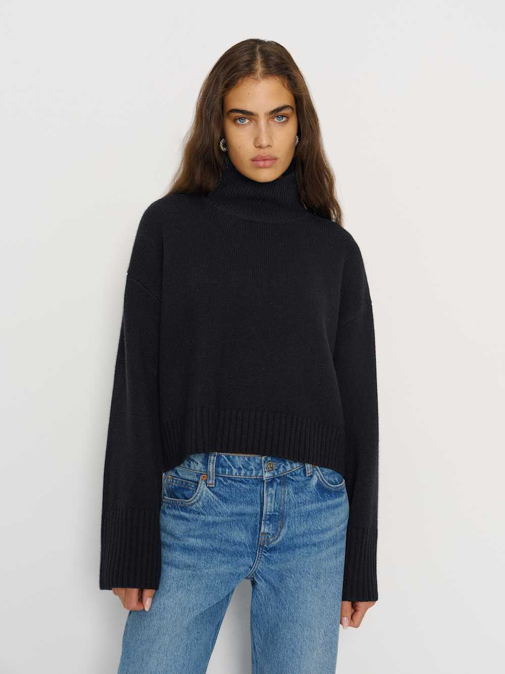 March Regenerative Wool Cropped Turtleneck | Reformation (Global)
