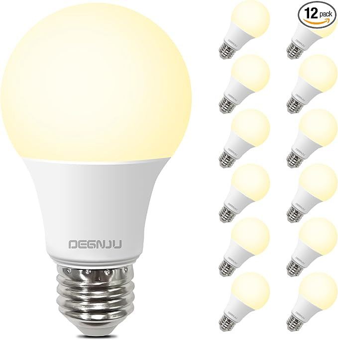 A19 LED Light Bulbs, 60 Watt Equivalent LED Bulbs, Soft White 2700K, 800 Lumens, E26 Standard Bas... | Amazon (US)