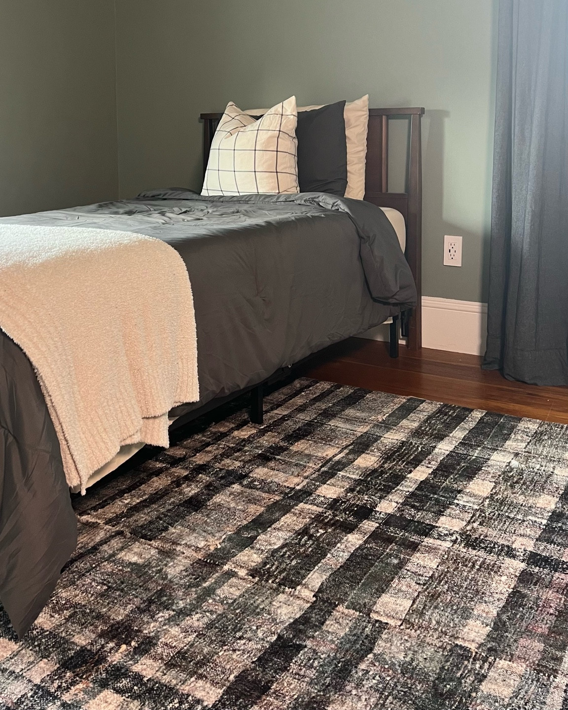 ✨Getting close to my sons bedroom makeover being finished✨ Added this green plaid area rug from Loloi & its really starting to come together!!! 

CloudPile rugs are honestly the softest rugs I have ever felt. I have two of them in my house. The Chris Loves Julia x Loloi Humphrey Area Rug in the color forest/multi is the perfect addition to my son’s bedroom! The colors are so beautiful in person and I will share a video of the colors up-close in stories for you to see. It’s made with high-quality materials, it offers both durability and a plush feel, I love it for a kids bedroom but it’s perfect for any bedroom & living rooms! So cozy for the kids to play on. 

Green Bedroom with green plaid area rug | Boys bedroom ideas | green bedroom ideas | Kids bedroom | green area rug | plaid area rug | Chris loves Julia area rug | chris loves Julia x Loloi area rug | Loloi c Chris loves Julia 

#LTKHome #LTKKids