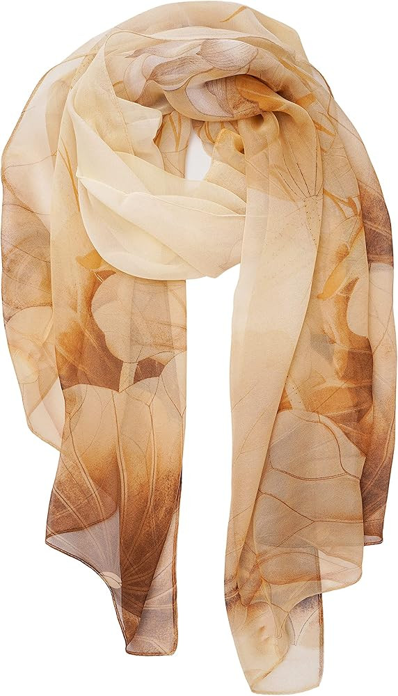 YOUR SMILE Ladies/Women's Lightweight Floral Print/Solid Color mixture Shawl Scarf For Spring Sum... | Amazon (US)