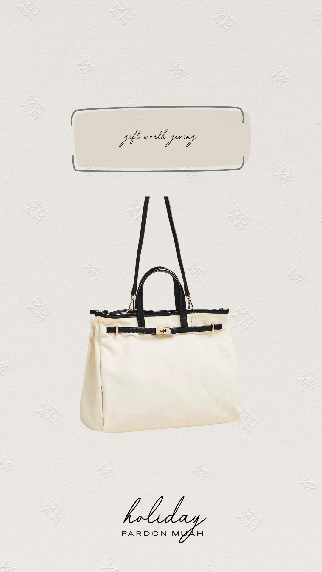 gift worth giving: faux leather trim belted canvas tote

#LTKdayinmylife #LTKGiftGuide #LTKHoliday