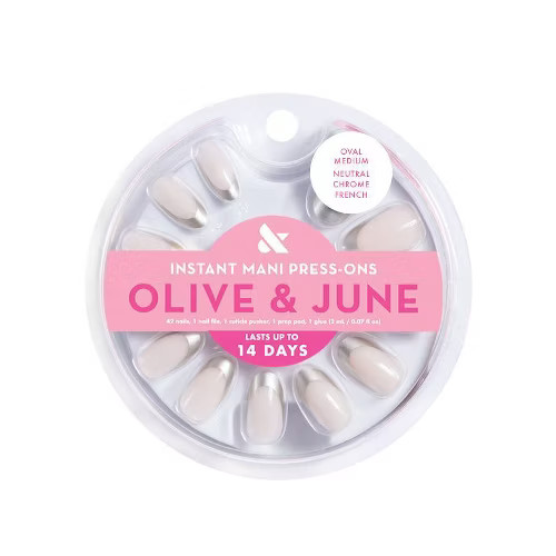 Olive & June Press-On Fake Nails - S Round - Grape Aura - 42ct | Target