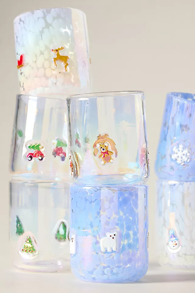 Festive Lustered Icon Juice Glass | Anthropologie (US)