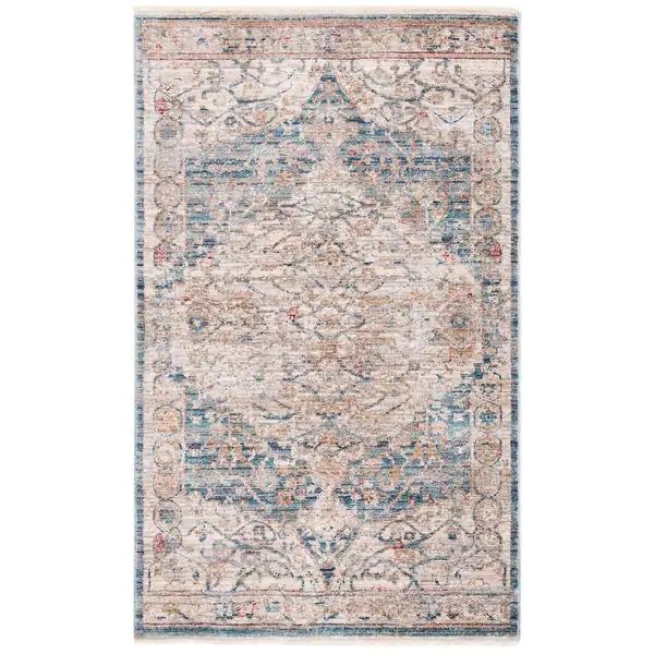 SAFAVIEH Kenitra Gerrita Vintage Oriental Polyester Rug - 9' x 12' - Blue/Ivory | Bed Bath & Beyond