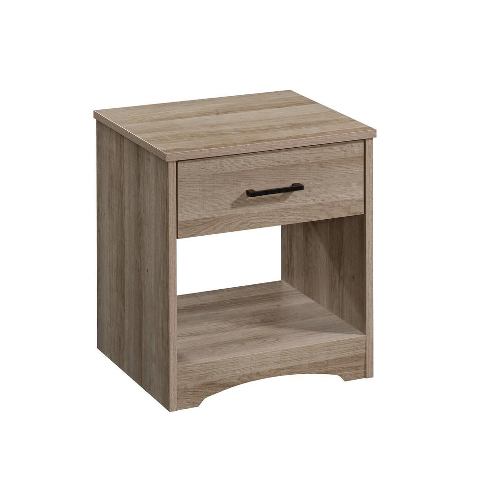 SAUDER Beginnings 1-Drawer Summer Oak NightStand 18 in.H x 17 in.W x 14 in.D | The Home Depot