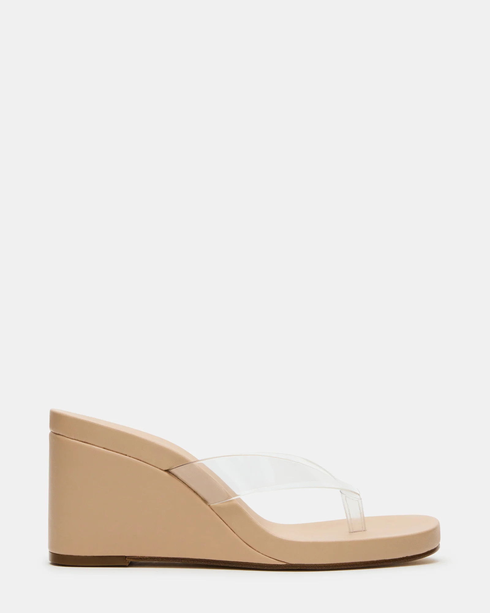 PLAYING Clear Thong Wedge Women's Sandal | Steve Madden (US)