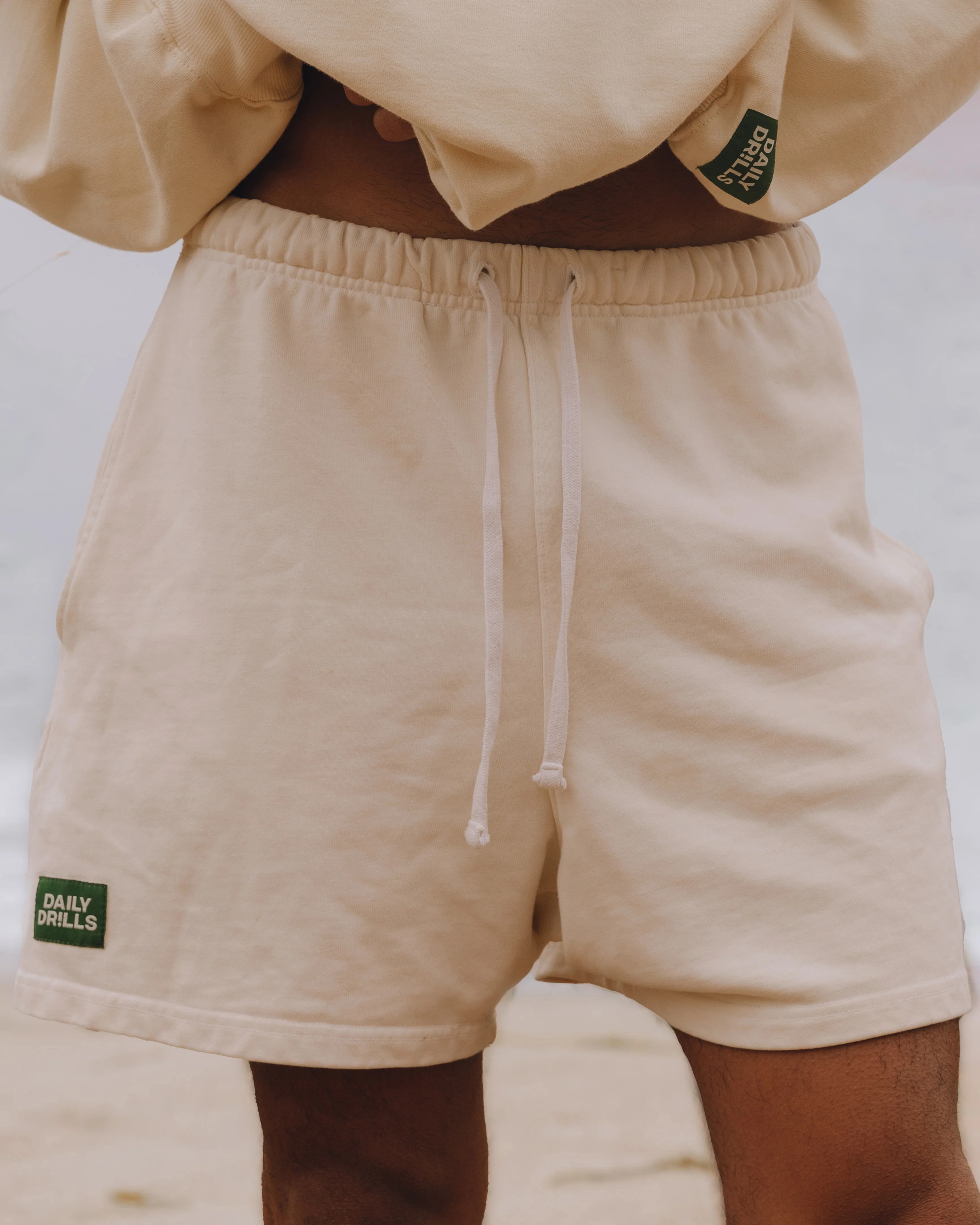 Mens Sweat Shorts - Sand | Daily Drills