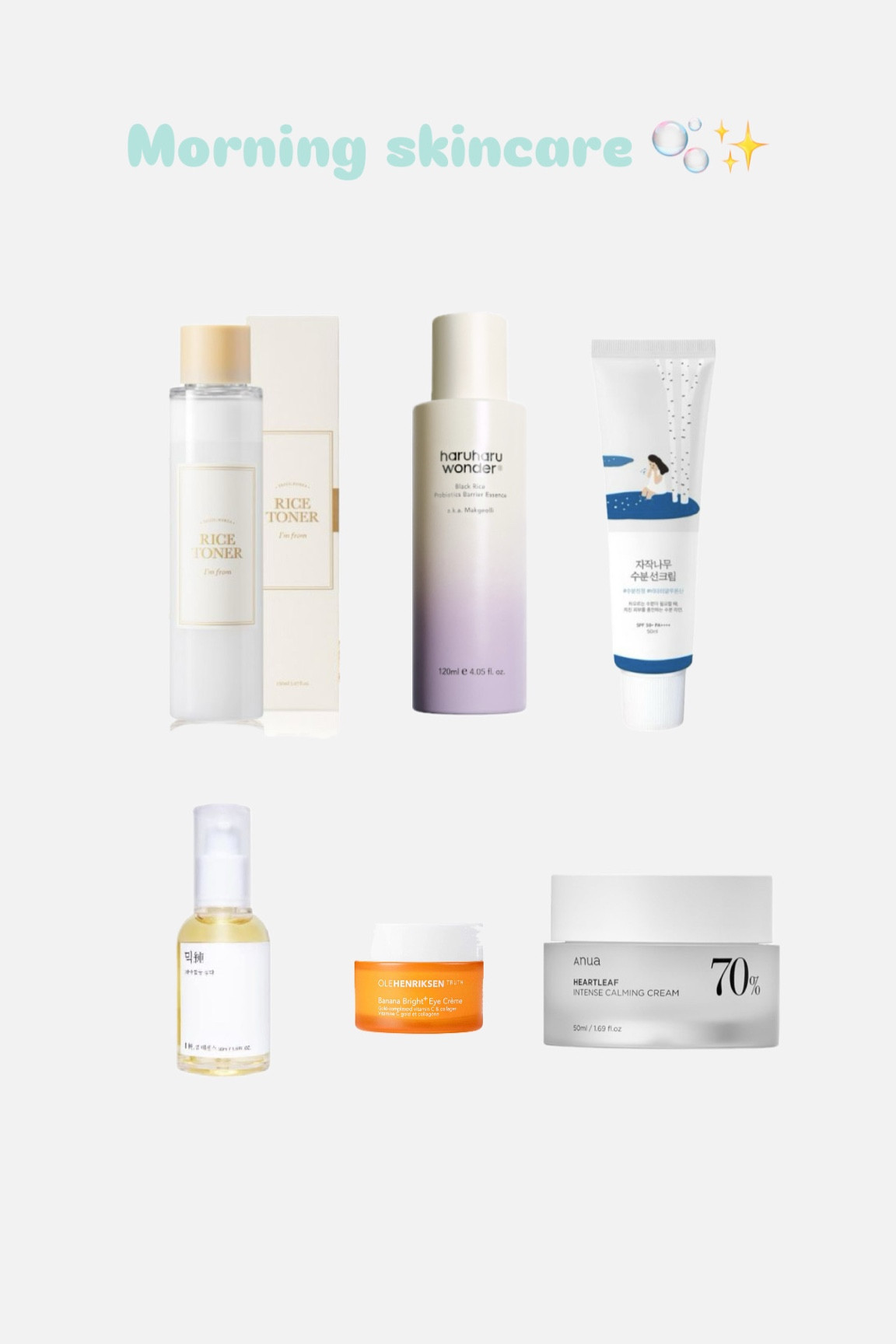 Korean morning skincare 

#LTKFindsUnder50 #LTKBeauty