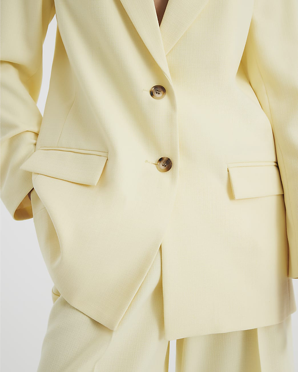 Yellow Structured Oversized Blazer | River Island UK & IE