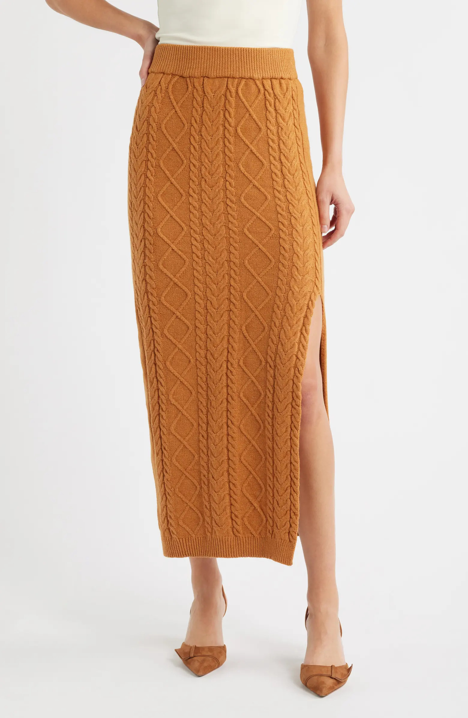 Cable Knit Maxi Sweater Skirt | Nordstrom