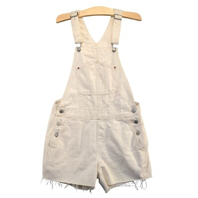 Old Navy Women's Denim Overalls Shortalls Small Cream Adjustable Strap  | eBay | eBay US