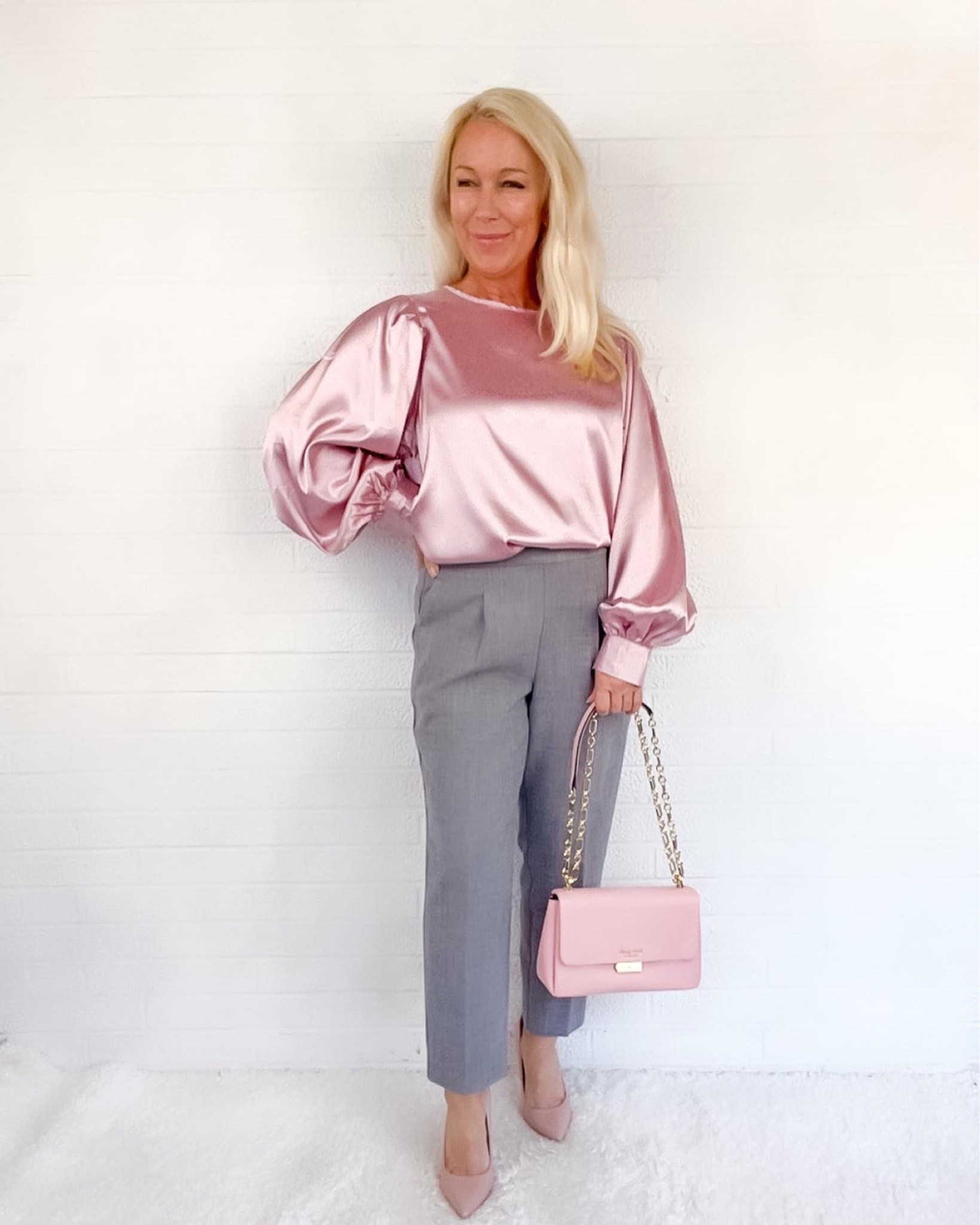 Date Night Outfits for Midlife Women. 5’1 4P:
- Pink Satin Blouse S
- Gray pull on ankle pants 4P
- Kate Spade Pink Handbag

#LTKitbag #LTKSeasonal #LTKunder50