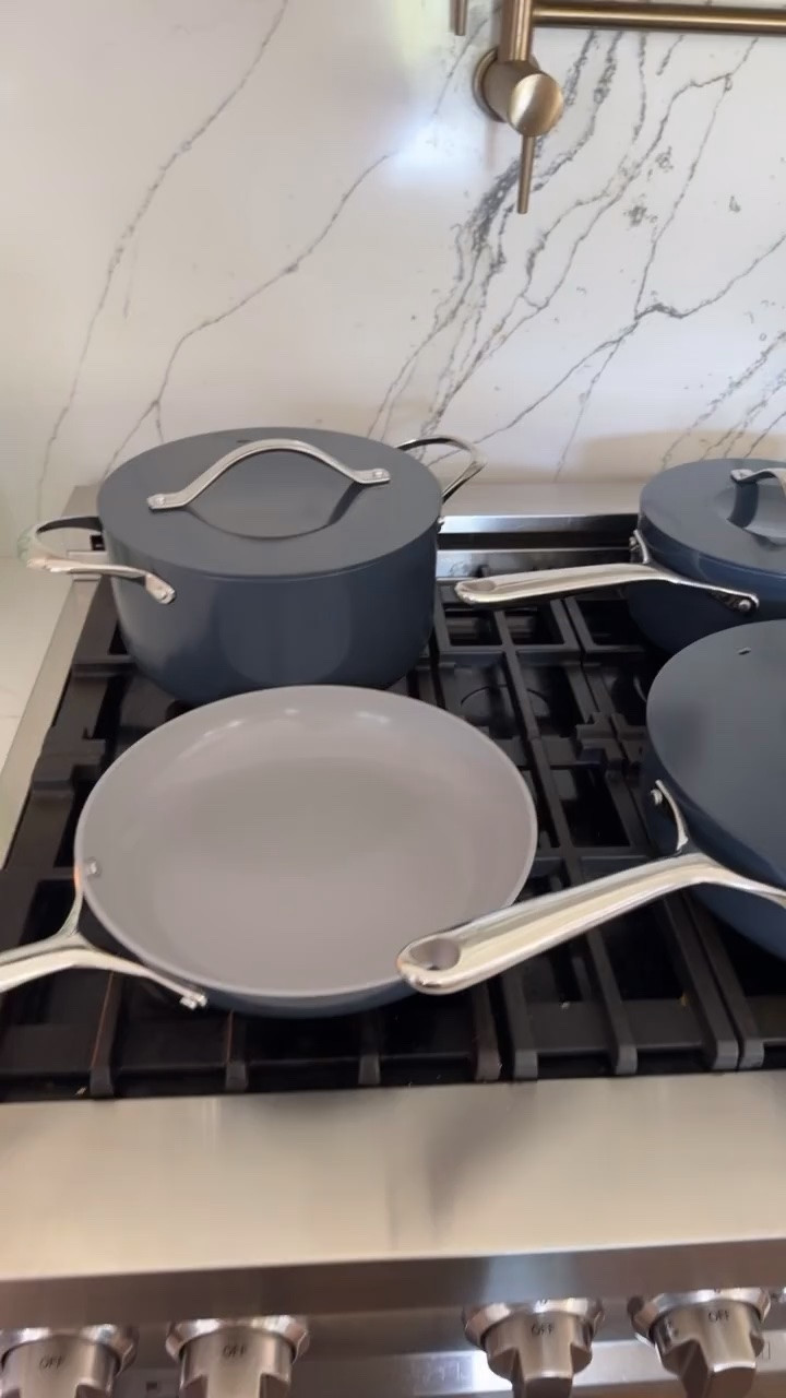 Quality cookware for a great price! I have this exact set in ivory but I got this for Libby for her birthday in navy blue.

#LTKHome #LTKmomlife