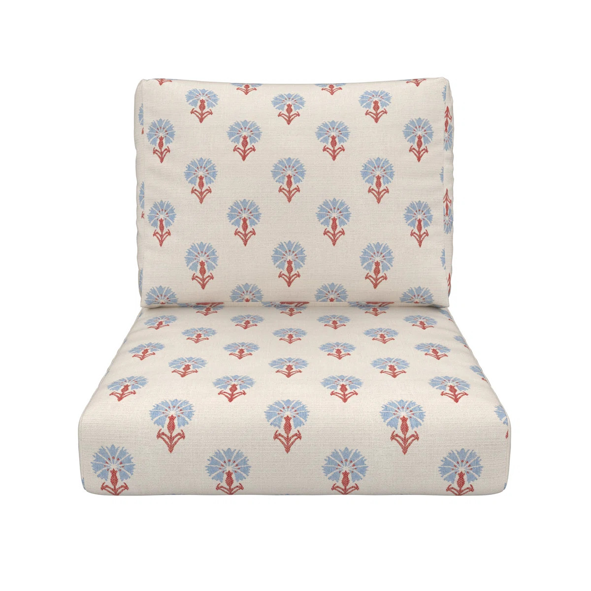 Amala Sunbrella® Floral Block Print Outdoor Lounge Chair Seat/Back Cushion | Wayfair North America
