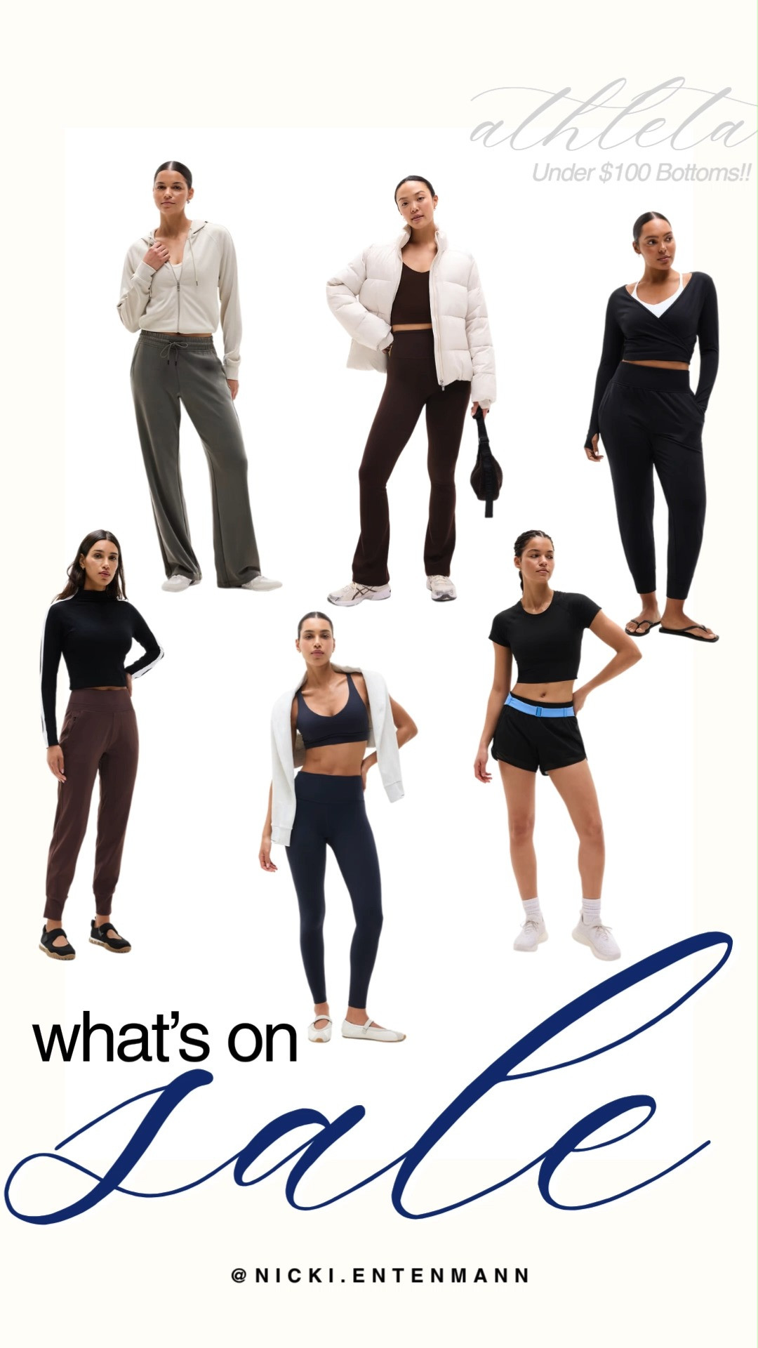 Upgrade your active rotation with these Athleta bottoms on sale for under $100. This edit highlights versatile wide-leg pants, high-waisted leggings, sleek joggers, flared pants, and athletic shorts in rich chocolate brown, classic black, slate blue, and olive tones. They pair effortlessly with light zip hoodies, puffer jackets, and cropped tops for a polished preppy-casual fall style.

#athleta #athletastyle #whatsonsale #activewear #athleisure #fallfitness #budgetfinds 

 #LTKfitnessgoals #LTKActive #LTKSaleAlert