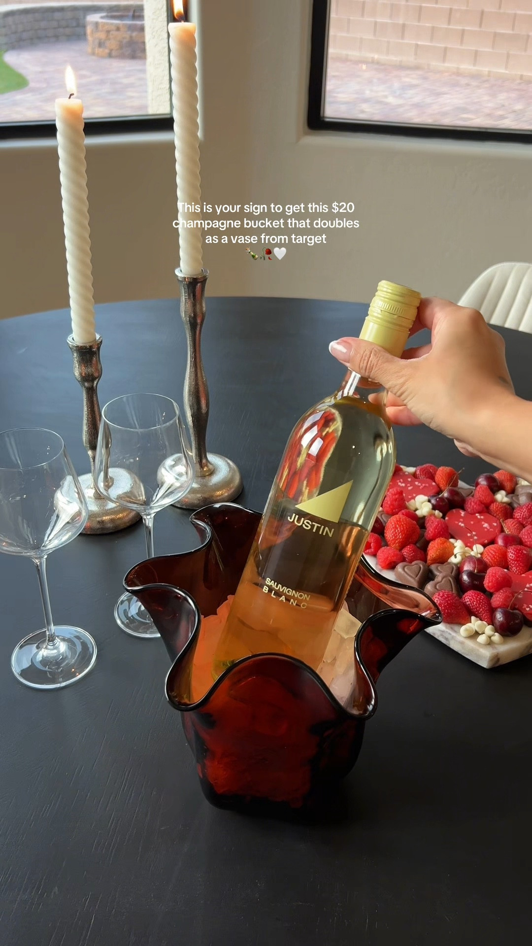 At first I thought this was a vase, but it’s actually a champagne bucket - immediately yes. Luxe for less, and it’s currently ON SALE for $16 right now! 🍾🥀🤍

#target #targetfinds #valentines #galentines #targethome @Target 

#LTKfoodie #LTKHome #LTKValentine