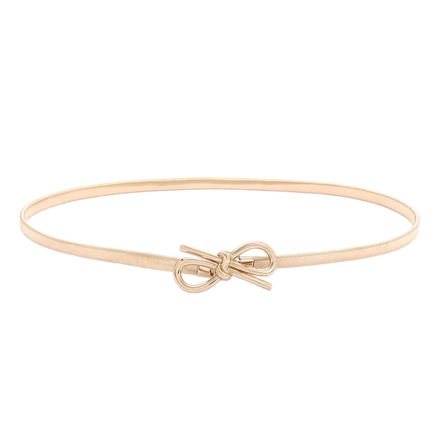 SWSMCLT Women's Metal Belt Waist Dress Belts Skinny Belt Chunky Rhinestone Buckle Gold Waistband ... | Walmart (US)