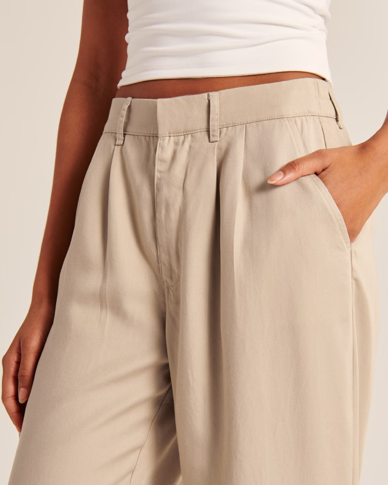 Tailored Wide Leg Pants | Abercrombie & Fitch (US)