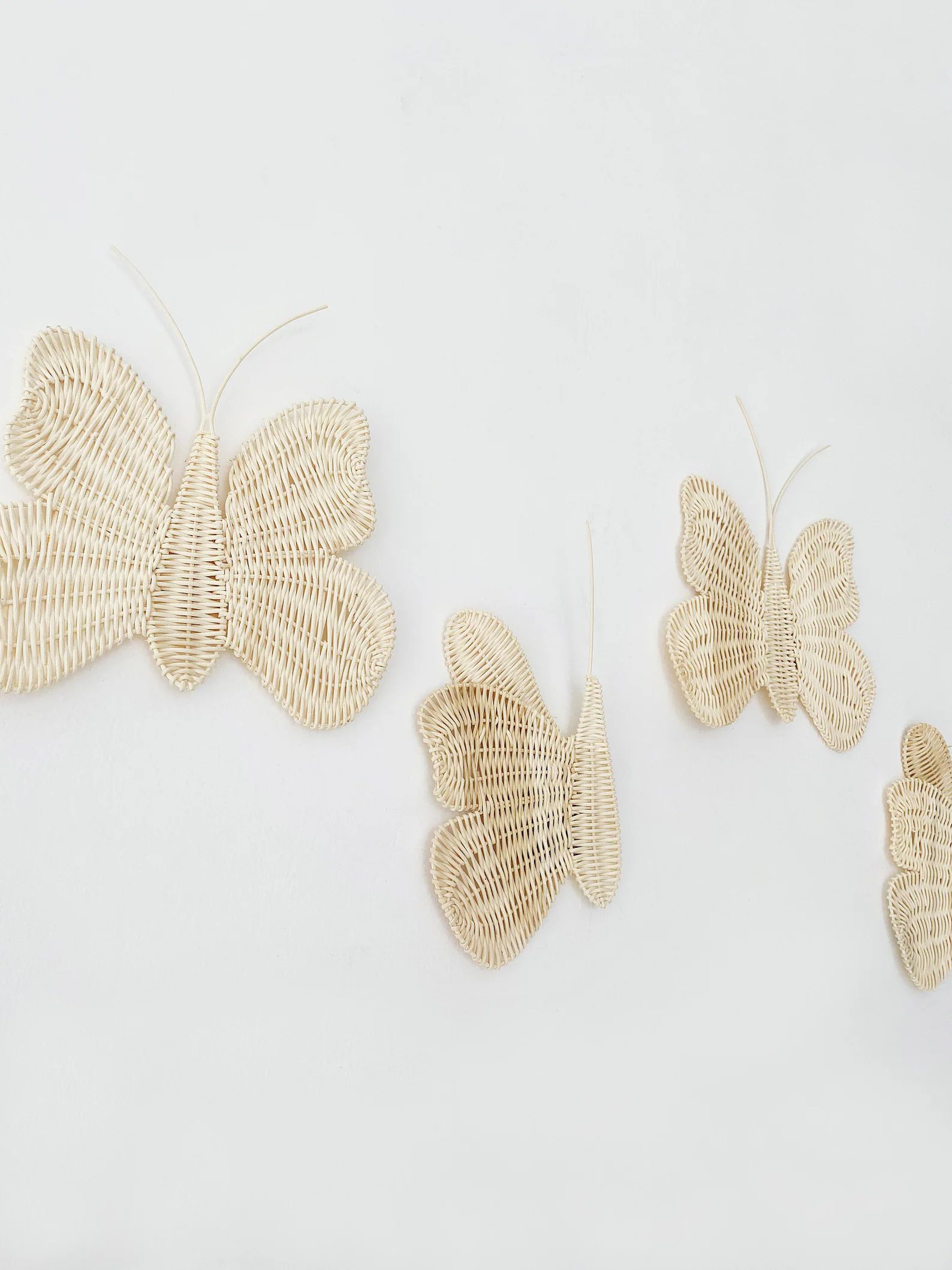 Set of 2 Butterfly Rattan Decorations Butterfly Nursery - Etsy | Etsy (US)