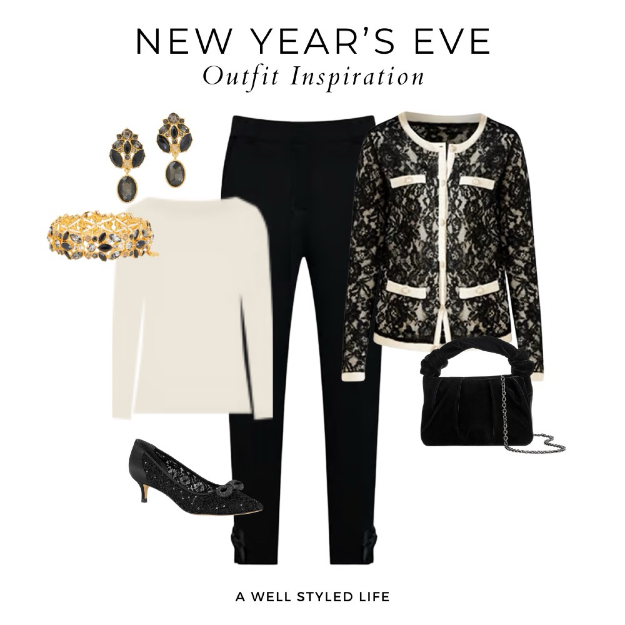 New Year's Eve Outfit Inspiration

All pieces from Talbots.

#Fashionover50 #LTKOver50Style #fashion #talbots #holidayoutfit #holidayfashion #newyearseveoutfit #nyeoutfit #ladyjacket #bows

#LTKHoliday #LTKParties #LTKOver40