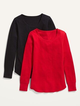 Long-Sleeve Thermal Pajama Tee 2-Pack for Women | Old Navy (US)