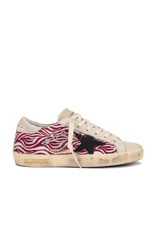 Super Star Sneaker in Cream Red Zebra, Beige, & Black | Revolve Clothing (Global)