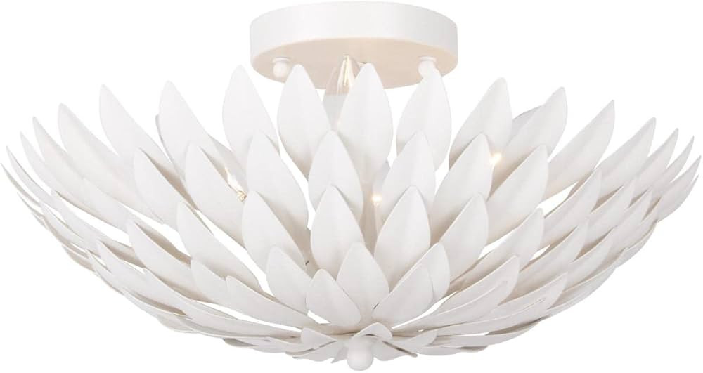 Crystorama Broche 4 Light Matte White Semi Flush Mount | Amazon (US)