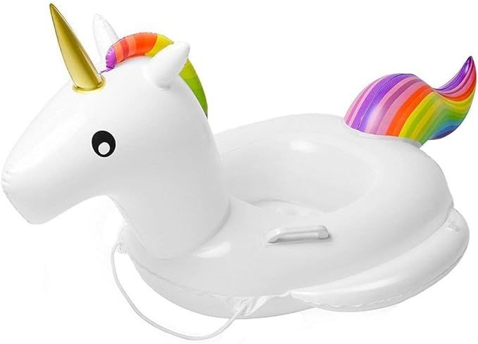 Baby Pool Float Unicorn Toddlers Floaties Infant Inflatable Swimming Ring with Handles for Kids A... | Amazon (US)